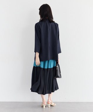 YECCA VECCA マシンウォッシャブルリネンライクジャケット Navy