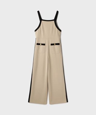 GRACE CONTINENTAL トリアセバイカラーサロペット ベージュ