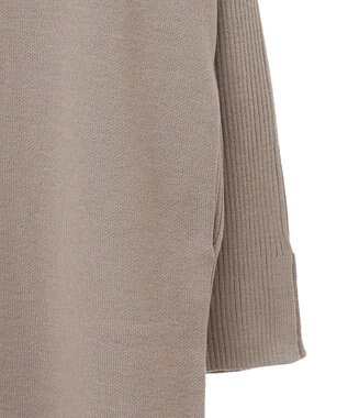 earth music&ecology Ｓｅｔ２点ハイネックプルオーバー＋ニットワンピース Gray Beige