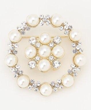 ANY 【2セット】【親子で使える】パールビジューブローチ ゴールド