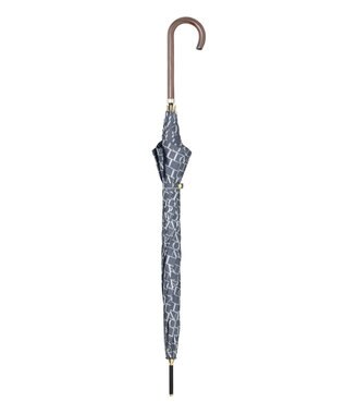 MOONBAT LANVIN COLLECTION 長傘 カチオンジャカード ネイビーブルー