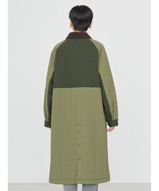 AMERICAN HOLIC キルポカ異素材Ｍｉｘロングコート Khaki