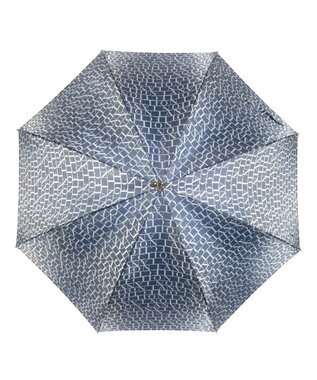 MOONBAT LANVIN COLLECTION 長傘 カチオンジャカード ネイビーブルー