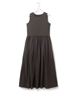 23区 【Oggi8月号掲載/洗える】ニットレイヤード ワンピース ダークブラウン系