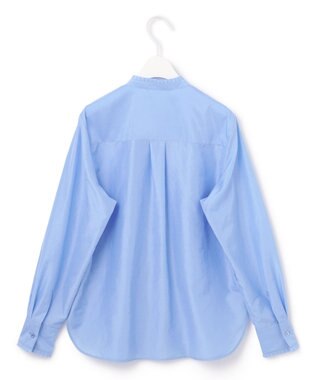 ICB 【洗える】 セシェシルキーローン シャツブラウス スカイブルー系