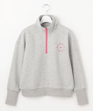 23区GOLF 【WOMEN】ハーフジップスウェット ライトグレー系