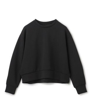 UNFILO L 【WEB限定】BEAUTY FORM JERSEY サイドZIP クロップドプルオーバー [NEW]ブラック