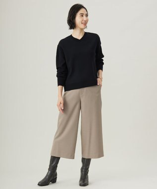 J.PRESS LADIES L 【洗える】FINE SWEAT ニット ブラック系