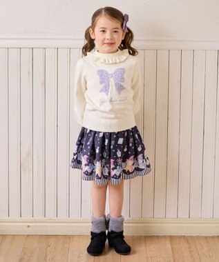 ANY KIDS 首フリルしあわせタッチニット エクリュ