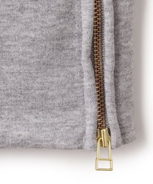 UNFILO スウェットサイドZIPベスト ライトグレー