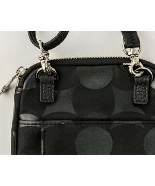 MIYABIYA La quoh with kirakaracho 南蛮七宝ベーシックプリント ミニポシェット 玄(ブラック)