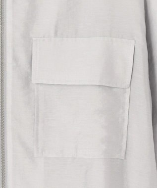 ICB L 【洗える】リヨセルナイロンワッシャー ノーカラーブルゾン トープ系