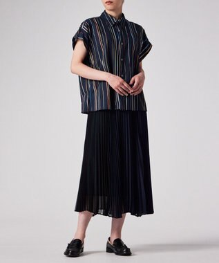 Paul Smith Signature Pinstripe 半袖シャツ ネイビー