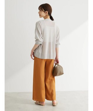 Green Parks 接触冷感ゆったりカーデ Light Gray