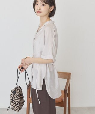 AMERICAN HOLIC 【先行予約】【マルチ機能】ベルト付カイキンシャツ Light Beige