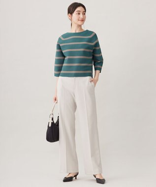 自由区 【WEB限定カラーあり・撥水加工・洗える】TRギャバストレート パンツ ベージュ