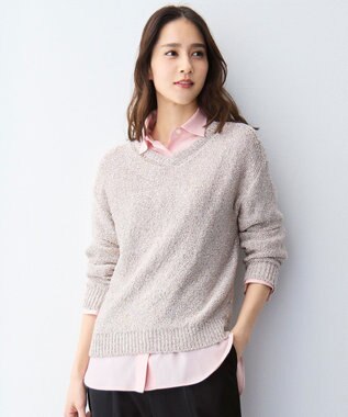 自由区 ラメノットスパングル ニット