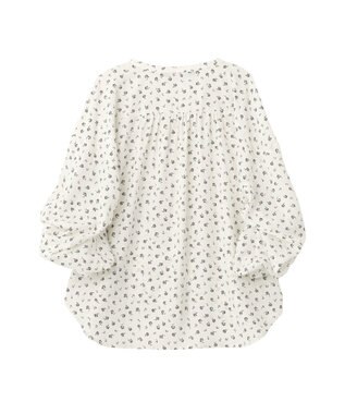 YECCA VECCA 2wayボリューム袖花柄ブラウス Off White