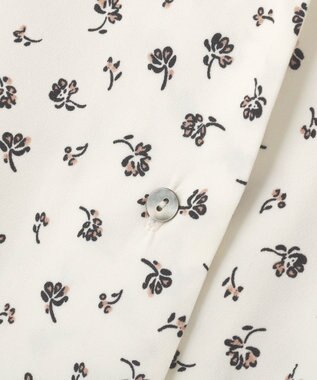 YECCA VECCA 2wayボリューム袖花柄ブラウス Off White