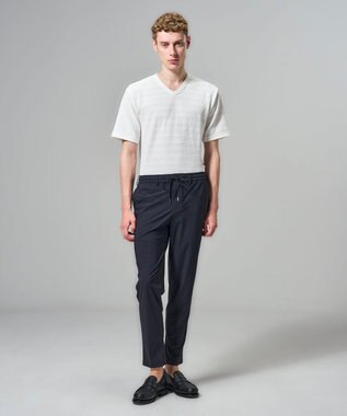 JOSEPH HOMME 【新素材】トリコスムースストレッチ 　ドロスト付テーパードパンツ / PEGG CONVERTIBLE ネイビー系