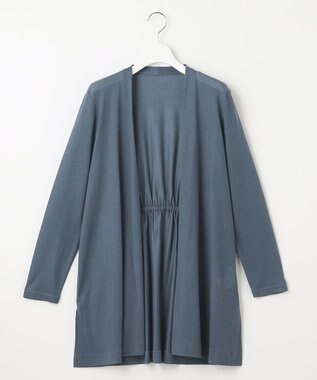 J.PRESS LADIES セルロースジャージー ロング カーディガン ダルブルー系