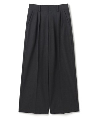 UNFILO タックワイドパンツ チャコール