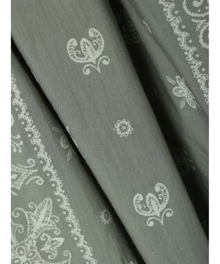 CRAFT STANDARD BOUTIQUE パネル柄マキシギャザースカート Light Green