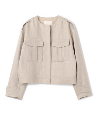 uncrave ヘリンボーン リネン ブルゾン（uncrave WHITE） フラックスA