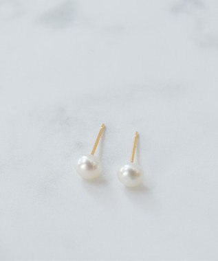 Phoebe 【K10】フォルムパールピアス/一粒パール/BOXつき ゴールド