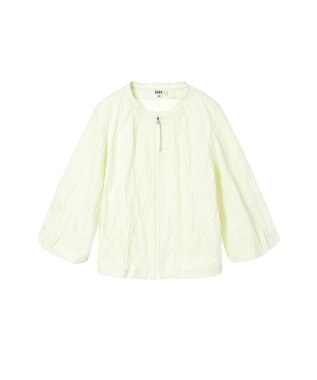 DAKS フラワーモチーフジャガードブラウス ライトグリーン