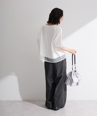 Green Parks 【適ON】遮熱チュールドッキングプルオーバー Off White