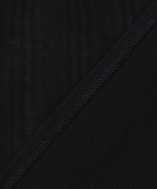 自由区 L 【洗える】Marine半袖 ロゴTシャツ ブラック×オフ刺繍