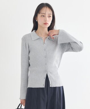 earth music&ecology レギュラーカラーニットカーディガン