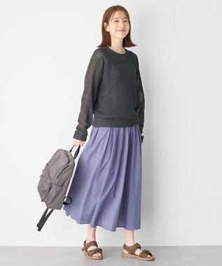 ANY L メッシュプルオーバー チャコール