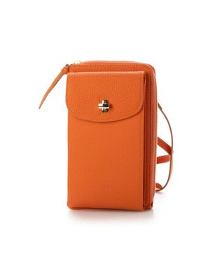 UNBILLION ペルケ perche / 牛革シュリンクタイプモバイルウォレットショルダー　旧8660 オレンジ