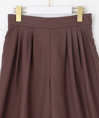 ANY SIS L 【接触冷感・UVカット・速乾】スムージーポリエステルタックフレア パンツ 【WEB限定】ブラウン