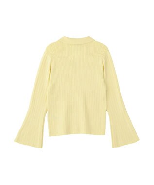 earth music&ecology レギュラーカラーニットカーディガン Yellow