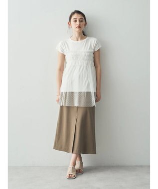 YECCA VECCA 【2点SET】マルチwayチュールオーバーキャミSET/Tee Off White