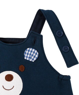 MIKI HOUSE HOT BISCUITS 【ベビーウェアパック】オーバーオールセット 紺