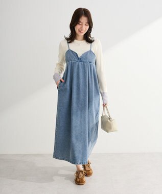 Green Parks デニムキャミワンピース