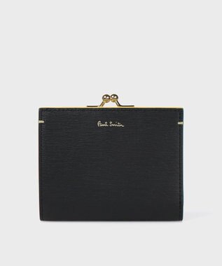  カラードエッジ がま口 2つ折り財布