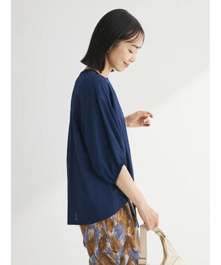 Green Parks ランタンスリーブブラウス Navy