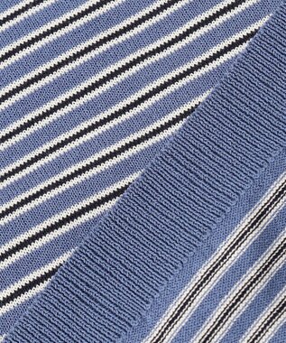 UNFILO MENS FINE MOVE クルーネック ニット [24年春夏商品] ブルーボーダー