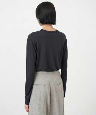 ATON MODAL SILK JERSEY | クルーネックプルオーバー DARK NAVY