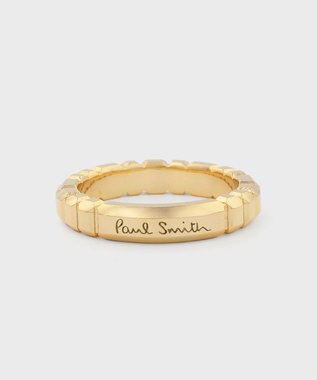 Paul Smith スクエアカッティング リング ゴールド
