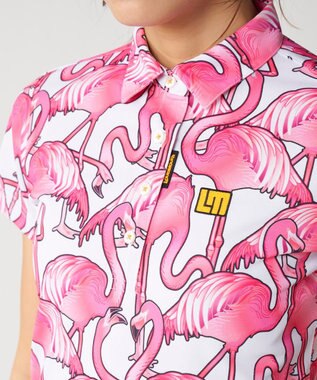 FILA GOLF／marie claire 【Loudmouth】柄ポロシャツ Pink Panic