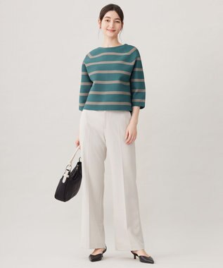 自由区 【WEB限定カラーあり・撥水加工・洗える】TRギャバストレート パンツ ベージュ