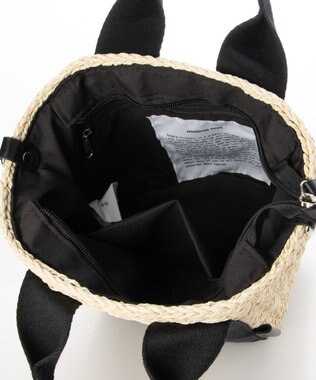 LA BAGAGERIE 【maison vert】【ペーパー素材使用】2WAYかごバッグ ブラック×アイボリー