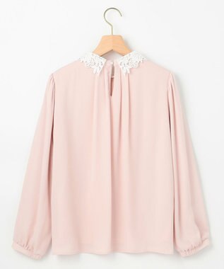 組曲 S 【WEB限定・2WAY】ジョーゼットシフォンレース襟 ブラウス ピンク系