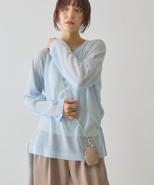 AMERICAN HOLIC シアーニットプルオーバー Blue